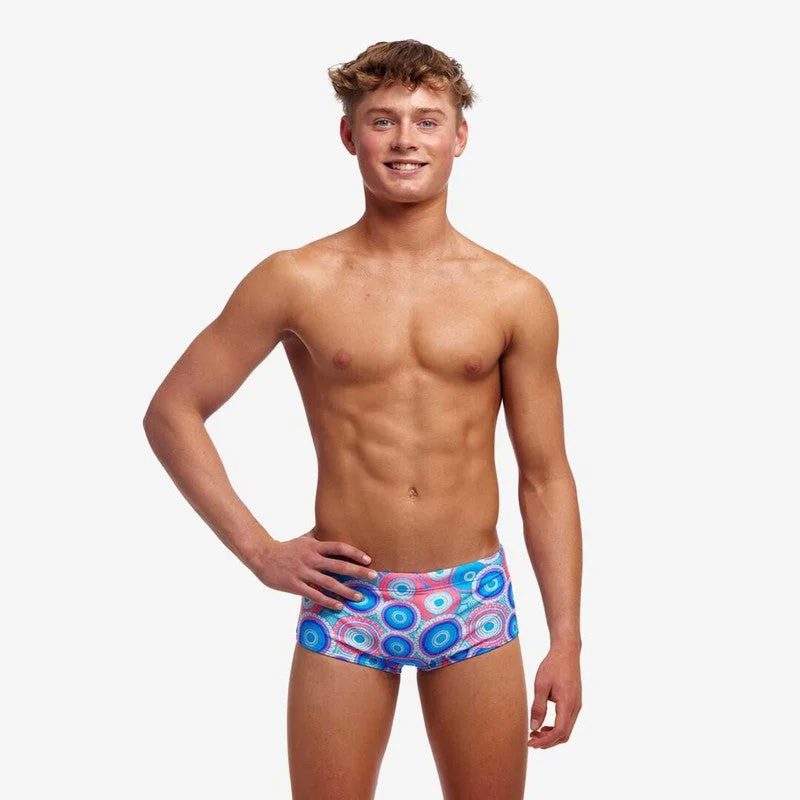 Cash Savings Funky Trunks Boy's Sidewinder Trunks | Bundjalung Blue