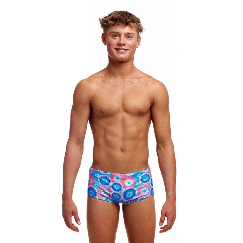 Markdown Sale Funky Trunks Mens Sidewinder Trunks |Bundjalung Blue