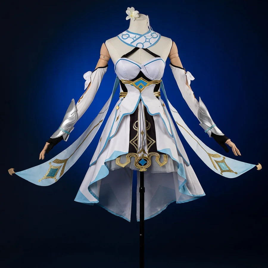 Huge Discounts 【READY TO SHIP】Game Genshin Impact Traveler Lumine Cosplay Costume C02895  AAA