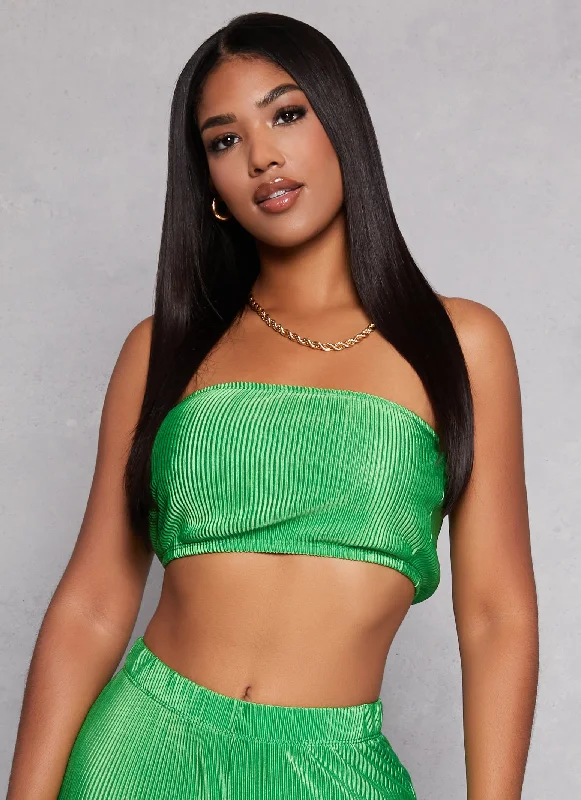 Exclusive Access Plisse Tube Top
