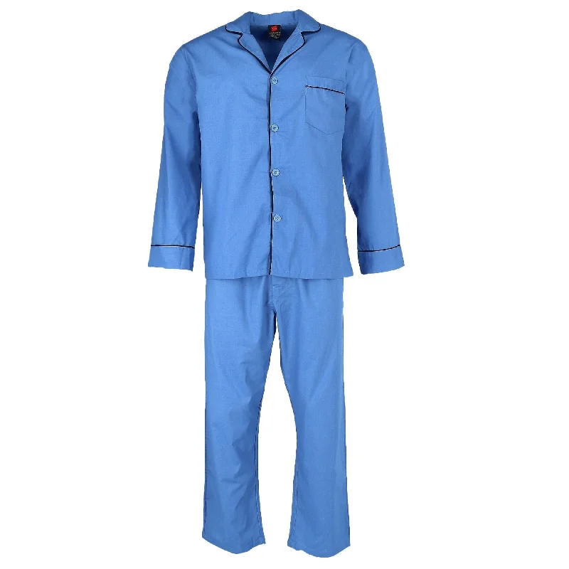 Hanes Men's Big & Tall Broadcloth Long Sleeve Pajama Set