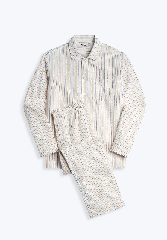 Henry Pajama Set in Twill Stripe