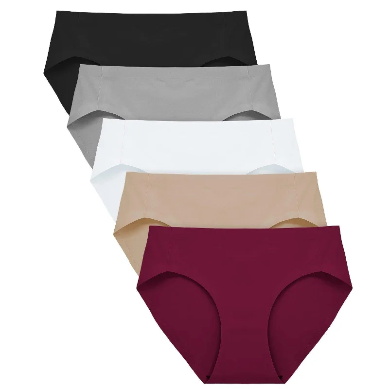 Today’s Deal High Cut Seamless No Show Brief Panties - Mix3 5 Pack