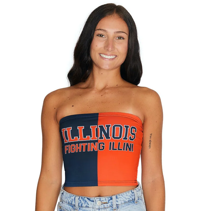 Factory Direct Sale Illinois Fighting Illini Two Tone Tube Top