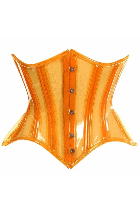 Savings Galore Lavish Orange Clear Curvy Underbust Waist Cincher Corset