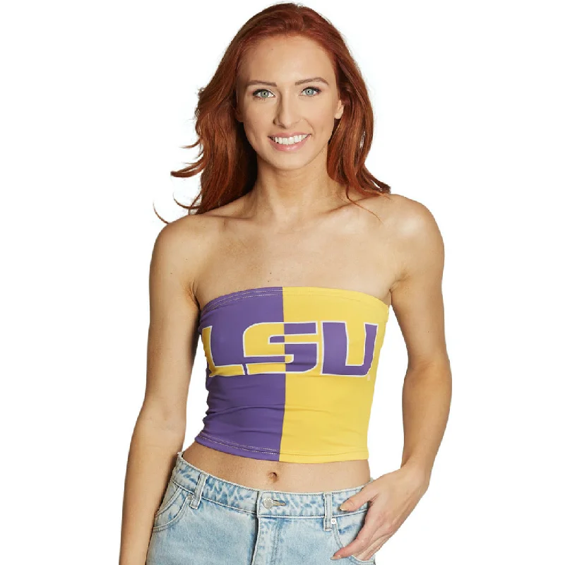 Members Only LSU Two Tone Tube Top