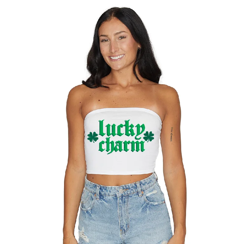 Extra Savings Lucky Charm White Tube Top