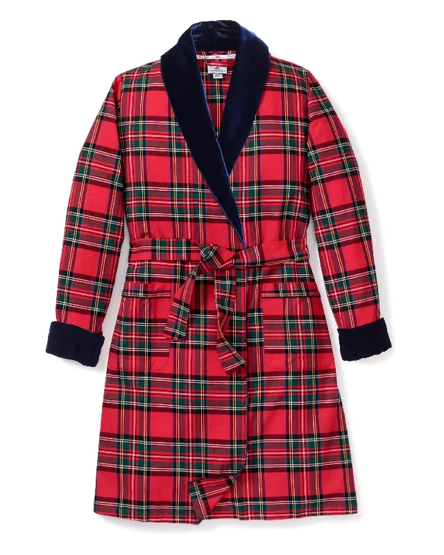 Men's Brushed Cotton Velvet Robe in Imperial Tartan