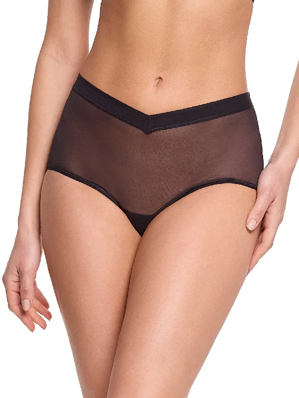 Price Slash Mesh Boyshort Black