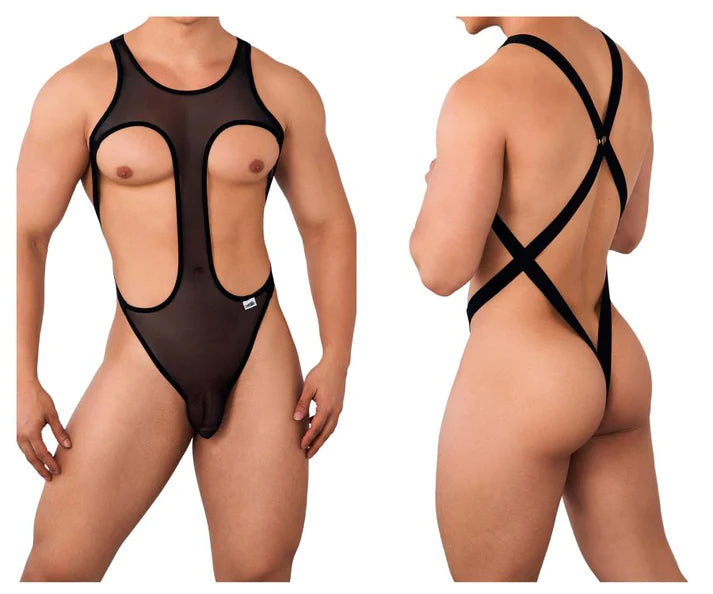 Shop the Weekend Away Mesh Front Open Back Bodysuit
