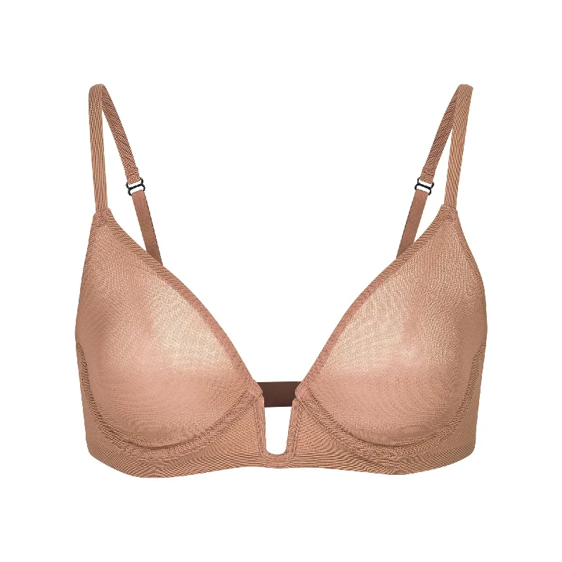 Weekend Discounts to Grab MESH ONE WIRE PLUNGE BRA | SIENNA