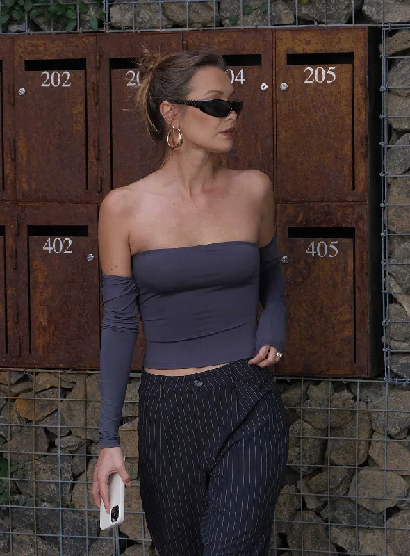 Mega Deal Moran Two Piece Bolero Top Slate