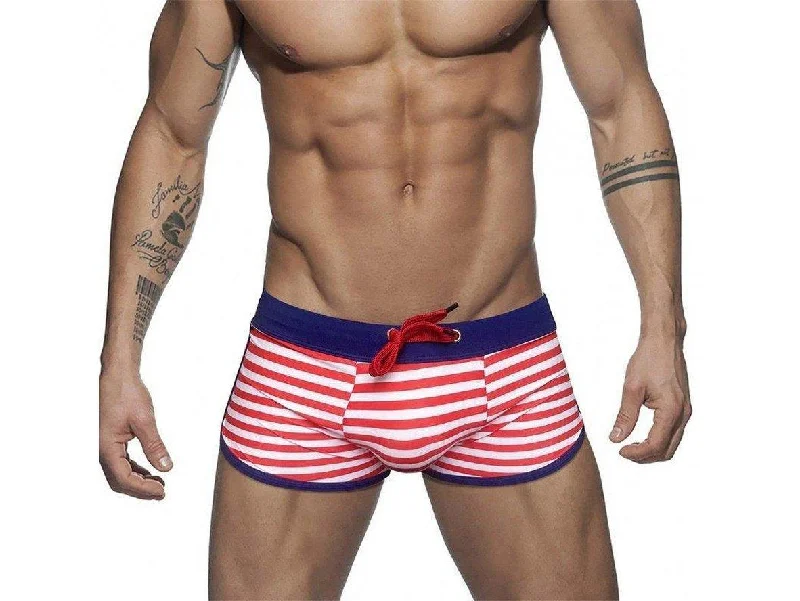 Pay Less Stripe Swim Trunks Low Waist Sexy Swimwear