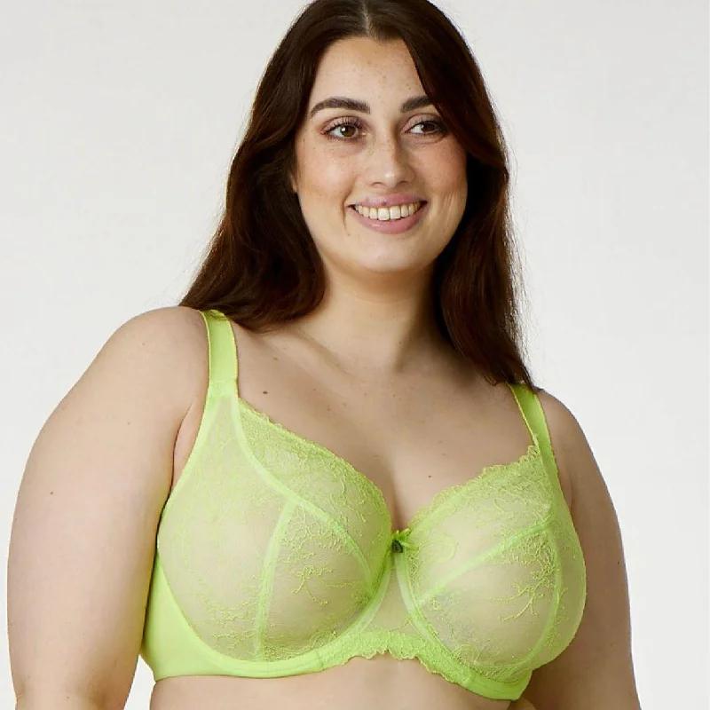 Referral Discount Nightingale Lace Premium Support Bra - Lime Splash Green
