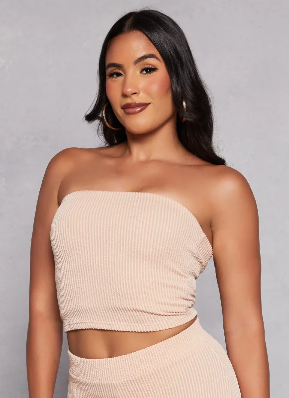 Limited Quantity Rib Knit Cropped Tube Top