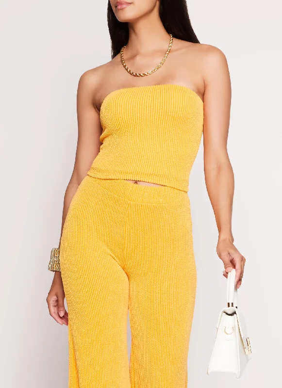 Online Exclusive Rib Knit Cropped Tube Top