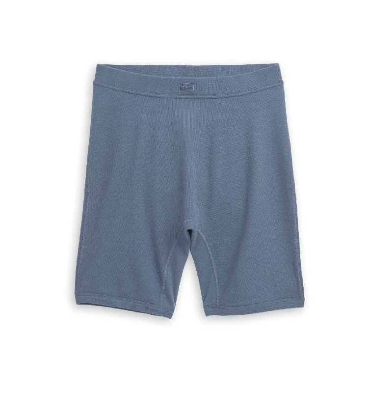 Sale Alert Organic Cotton Rib 9" Boxer Briefs - Blue Haze