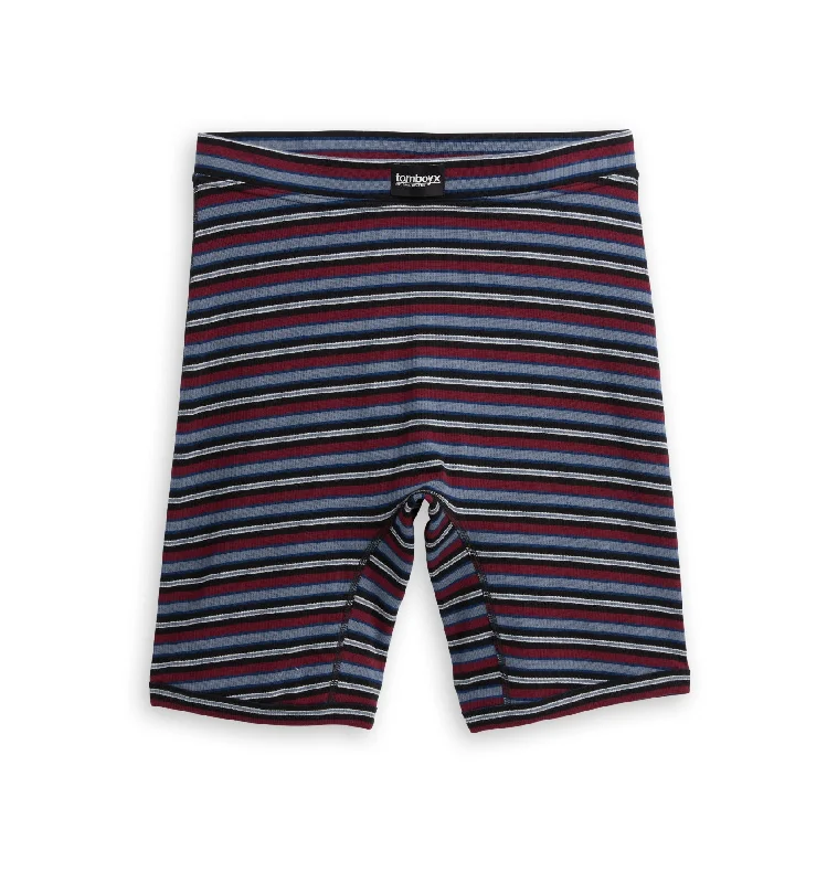 Amazing Value Organic Cotton Rib 9" Boxer Briefs - Nostalgic Stripe