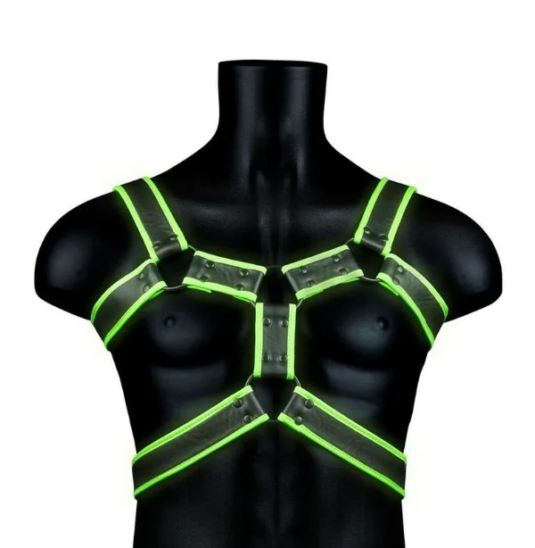 Weekend Offers That Shine Ouch! Bonded Leather Body Harness Glow in the Dark