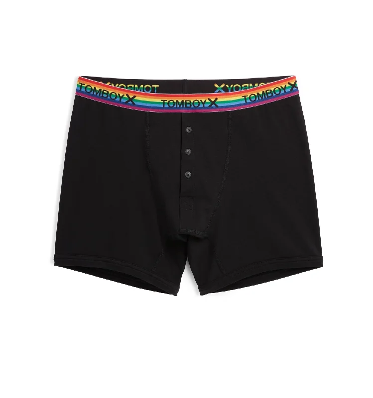 Weekend Savings Spree 6" Fly Packing Boxer - Black Rainbow