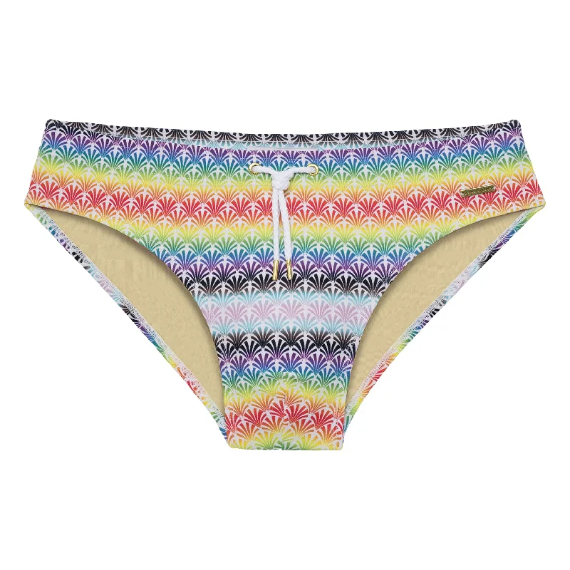 New Deals PRIDE EDITION- White Parade Print Meridian Bikini