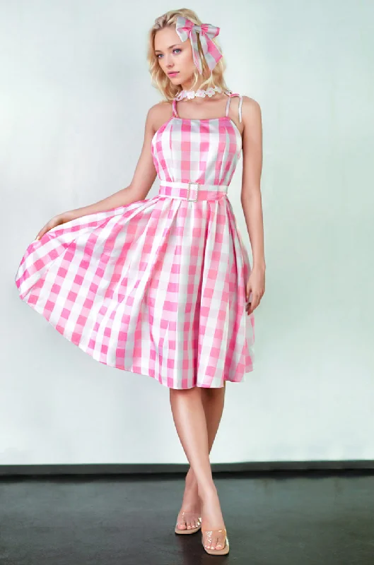 Bonus Savings Pink Gingham Barbie Costume Dress
