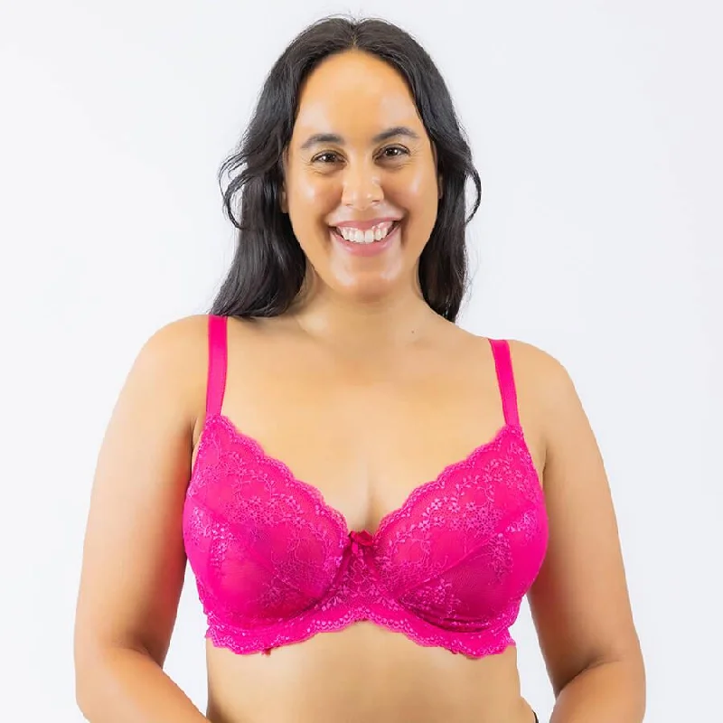 Instant Discount Sweetpea Lace Balconette Bra - Sugar Pink