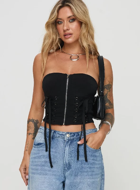 Closeout Sale Pinkman Strapless Top Black