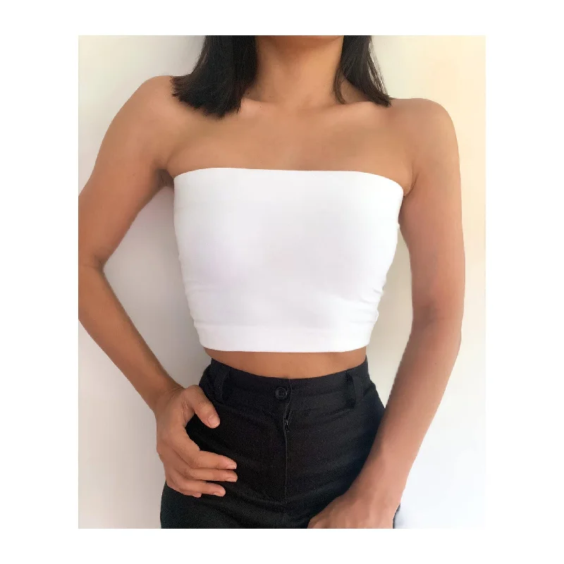 Super Deal Plain White Tube Top 