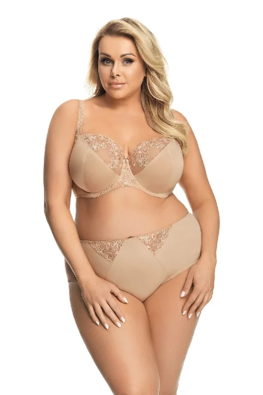 Weekend Savings Fiesta BEIGE UNLINED LACE BRA LUCIANNA UNDERWIRE SOFT