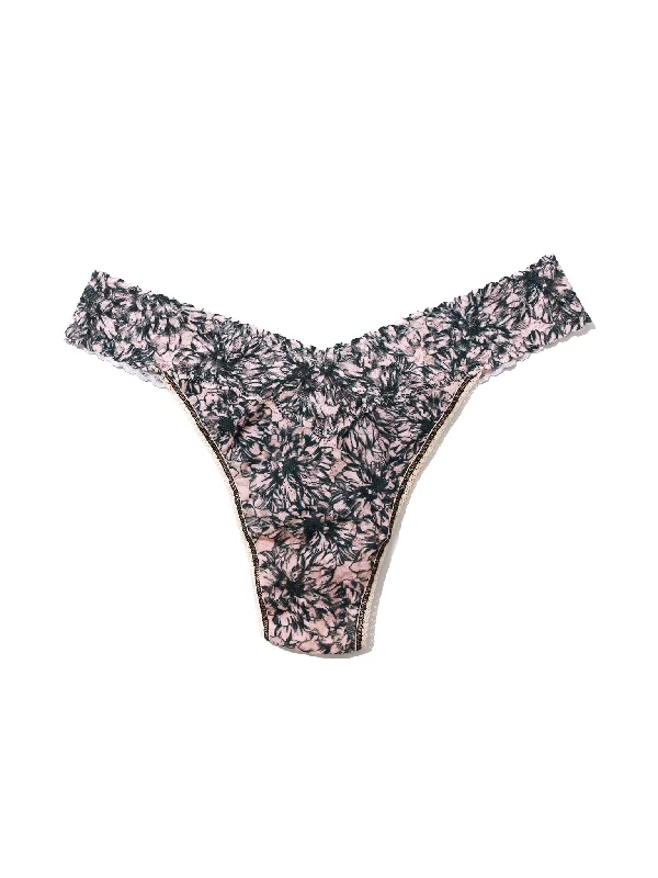 Today’s Deal Plus Size Printed Signature Lace Thong Outline