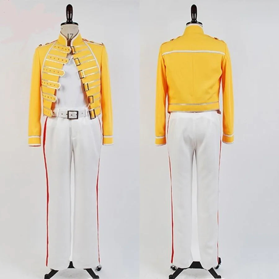 Crazy Deals Queen Lead Vocals Freddie Mercury Wembley On Stage Cosplay Costume mp006124