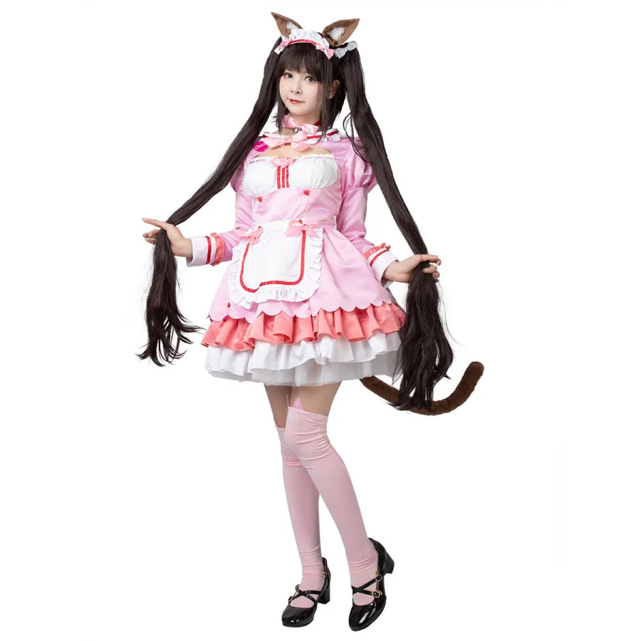 While Supplies Last 【READY TO SHIP】Nekopara Chocola Cosplay Costume Pink Maid Outfit C00657 While Supplies Last 【READY TO SHIP】Nekopara Chocola Cosplay Costume Pink Maid Outfit C00657