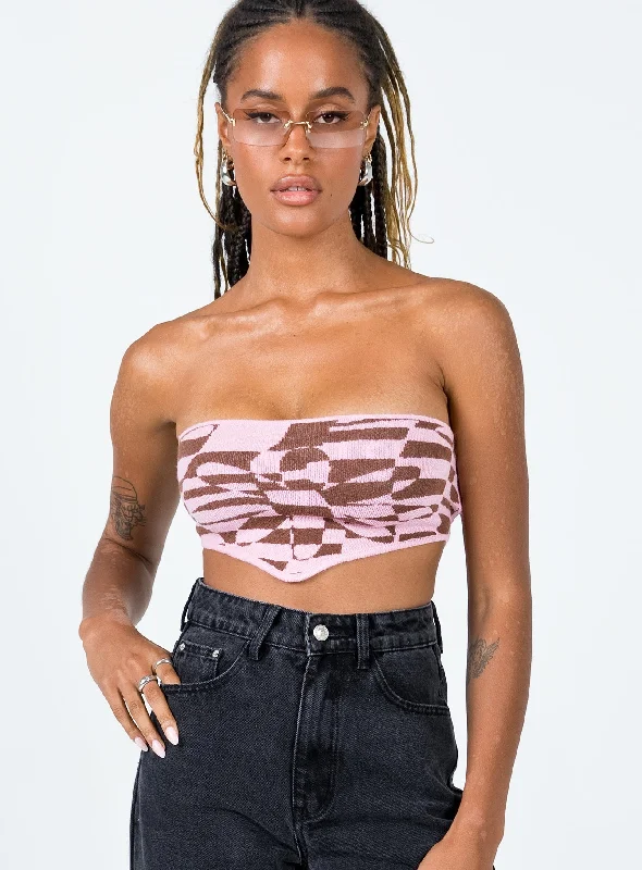 Bargain Prices Fabian Strapless Top Pink Multi