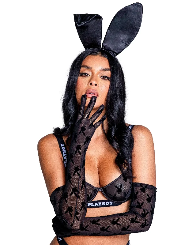 Shop and Save Roma Confidential Playboy Bunny Noir Gloves