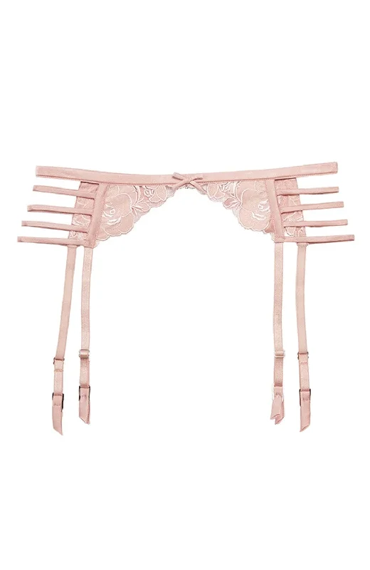 Overstock Rose Logo Embroidery Garter Belt
