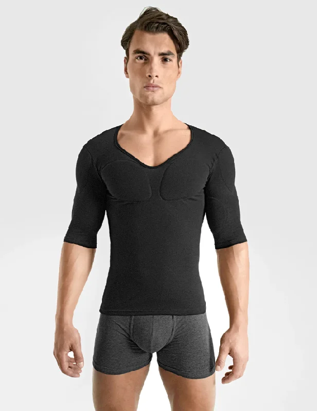 Weekend Specials You Can't Miss ROUNDERBUM RBMS01 PADDED MUSCLE SHIRT