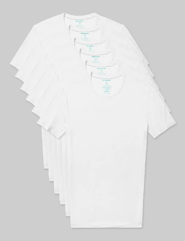 Fantastic Offers Second Skin Crew Neck Stay-Tucked Undershirt (6-Pack)