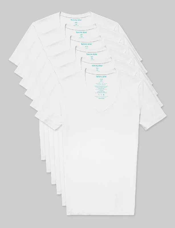 Early Access Second Skin Deep V-Neck Stay-Tucked Undershirt (6-Pack)