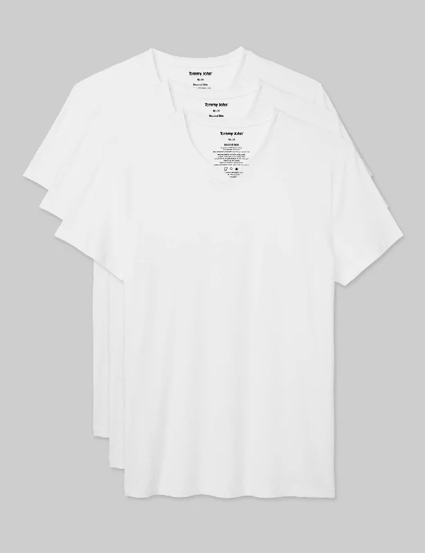 Price Smash Second Skin High V-Neck Modern Fit Undershirt (3-Pack)