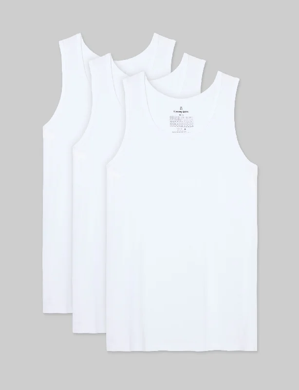 Low Prices Second Skin Tank Modern Fit Undershirt (3-Pack)