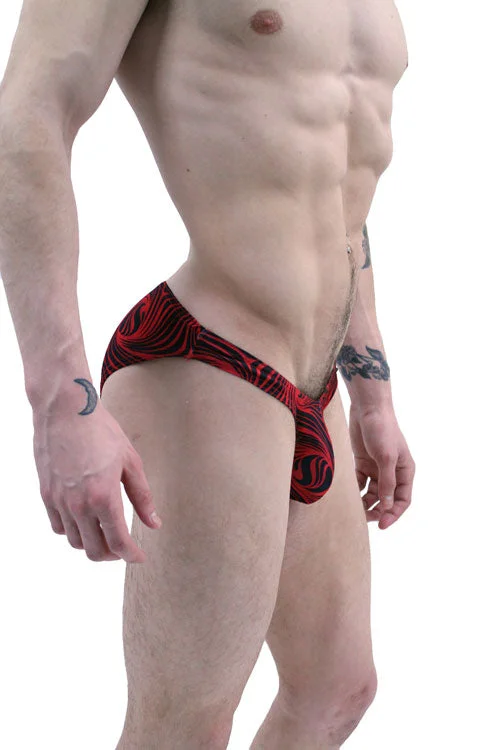 Exclusive Weekend Offers Inside Seductive Red Black Cappuccino Stripes Men's Bikini - BLOWOUT SALE! Exclusive Weekend Offers Inside Seductive Red Black Cappuccino Stripes Men's Bikini - BLOWOUT SALE!