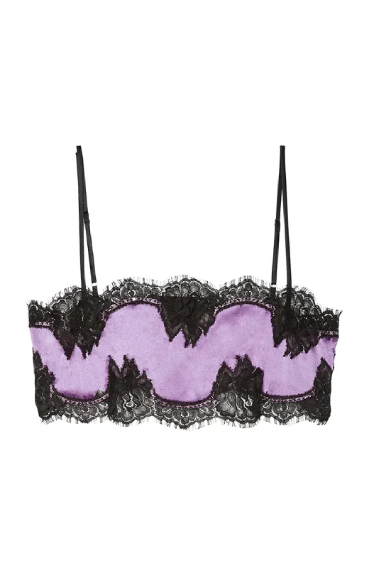 Savings Bonanza Silk and Lace Bandeau Top