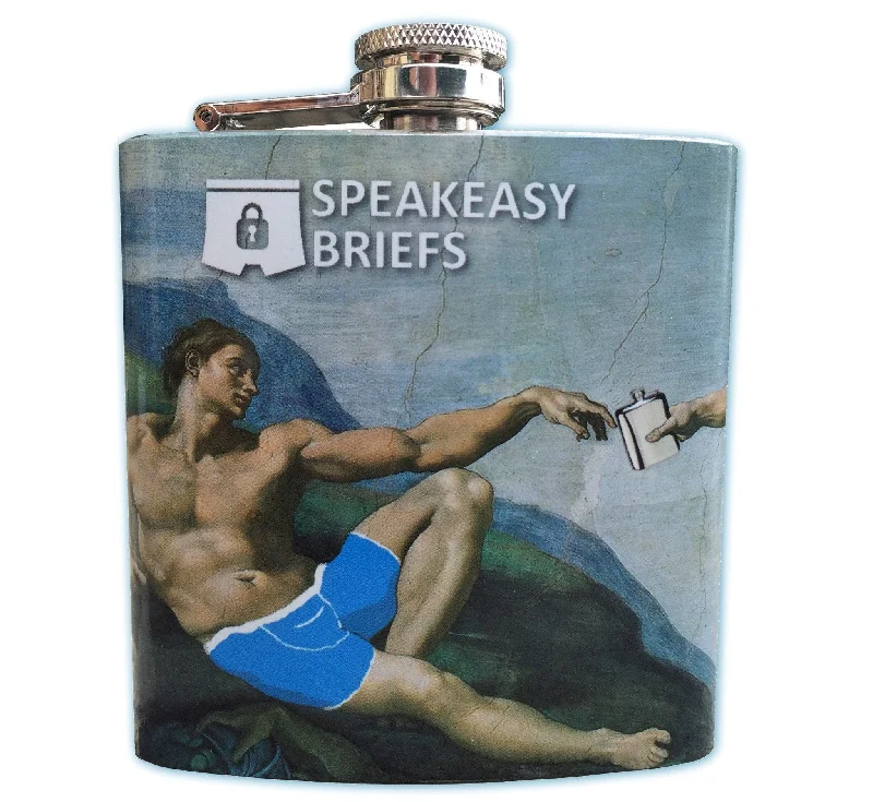 Special Price Stainless Steel 6 oz Parody Art Flask