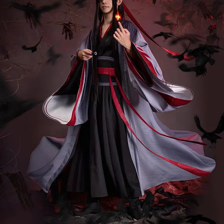 Weekend Discounts to Snag Pre-sale Grandmaster of Demonic Cultivation Yiling Patriarch Wei Wuxian Cosplay Costume C00046
