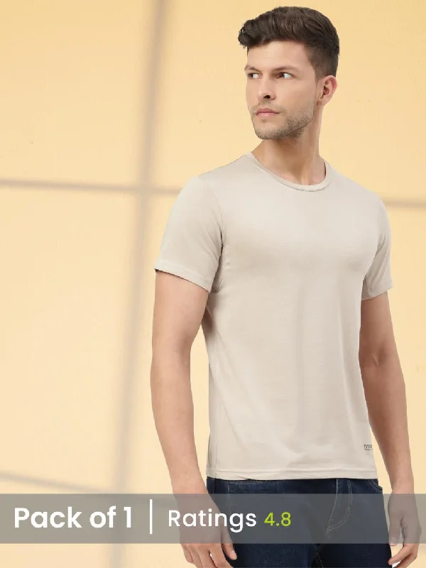 Daily Deals Men's Half Sleeves Bamboo Undershirts (Loungewear & Sleepwear)- Pack of 1 Daily Deals Men's Half Sleeves Bamboo Undershirts (Loungewear & Sleepwear)- Pack of 1
