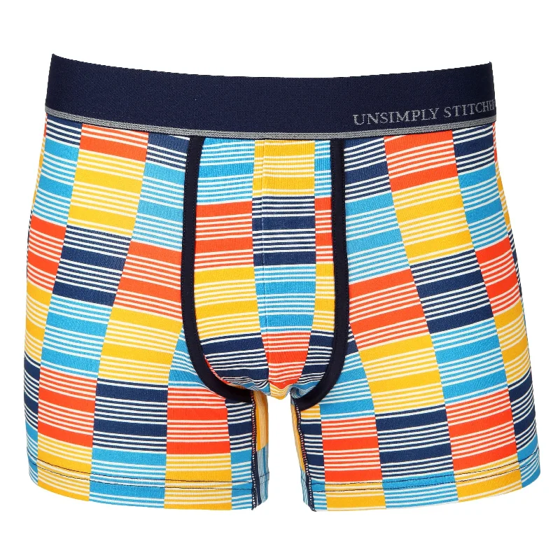 Super Bargain Checkered Stripe Boxer Trunk