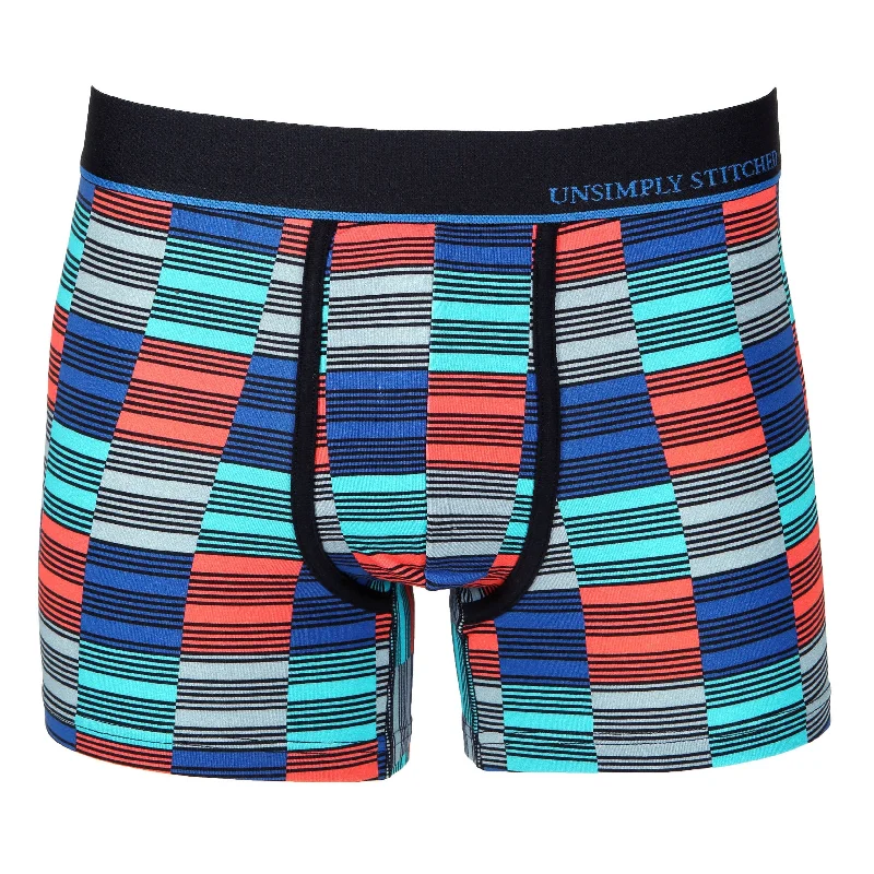 Shop and Save Checkered Stripe Boxer Trunk