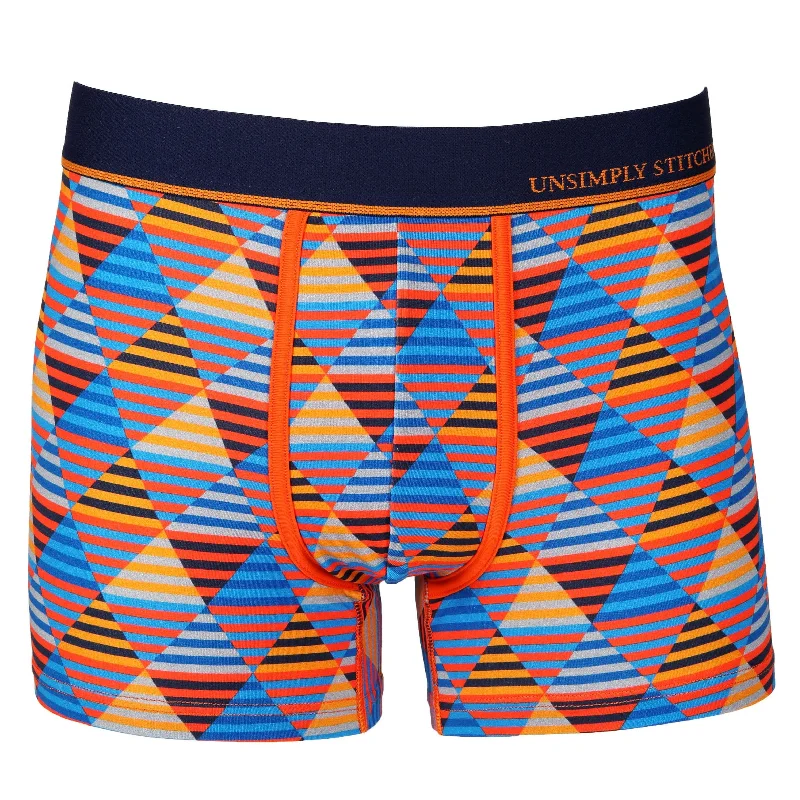 Hurry In Diamond Stripe Boxer Trunk
