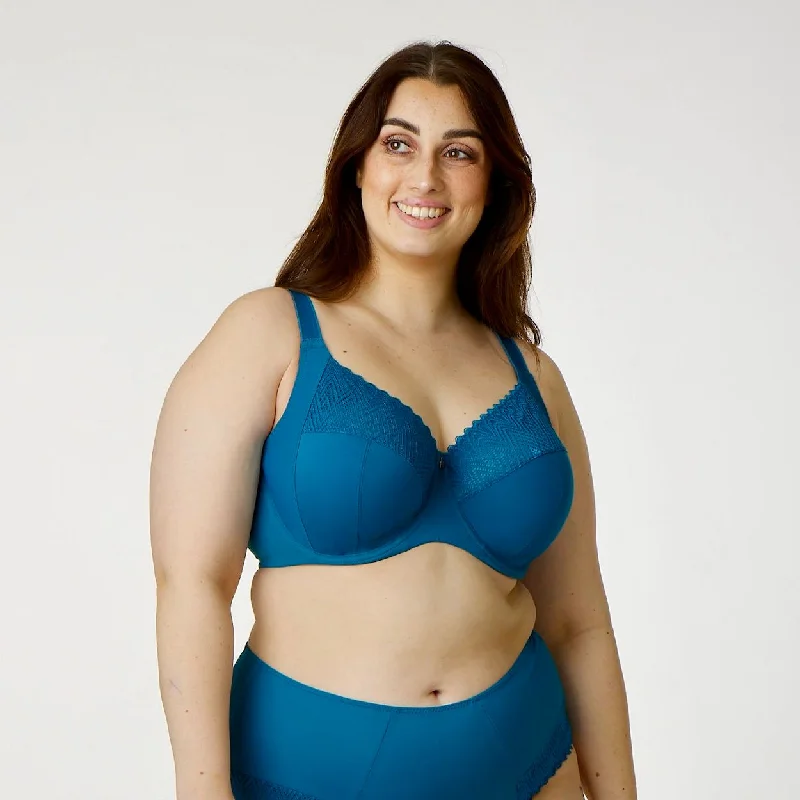 Bargain Blast Willow Lace Premium Support Bra - Teal Blue